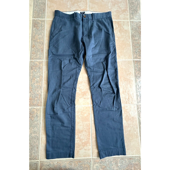 Worn twice- J. Crew Flex Blue Tech Pants Slim Men size 33 x 32(34.5 waist) - Picture 1 of 8